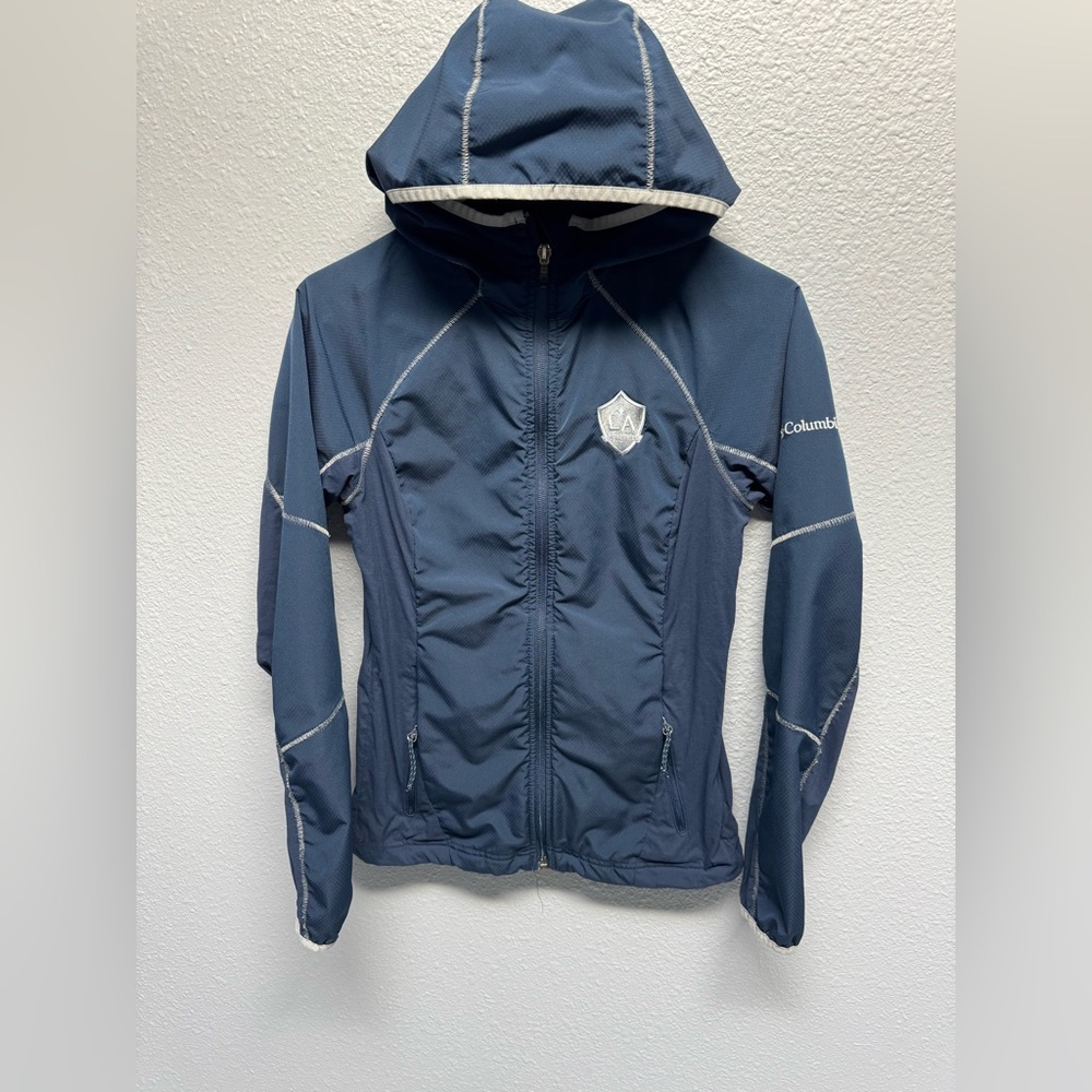 Columbia LA GALAXY women’s Blue Hooded Jacket size XS